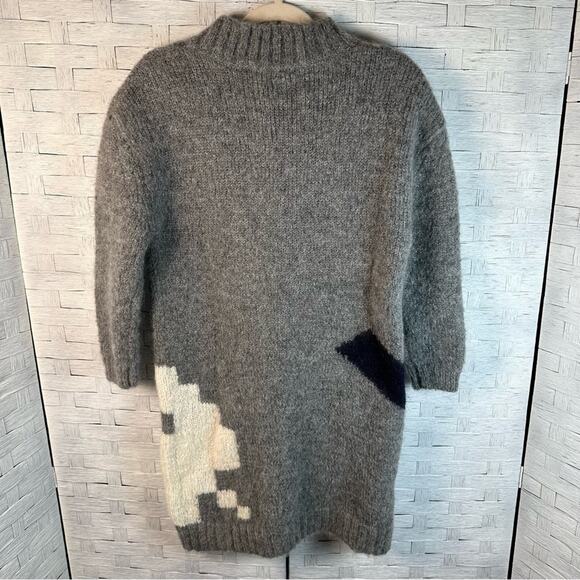 Band Of Outsiders kid mohair blend modern long soft, warm sweater winter neutral - Picture 3 of 9